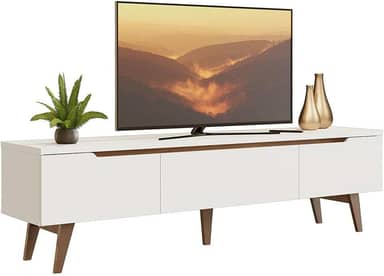 Rack para Tv até 75 Polegadas Madesa Brest 2 Portas 1 Gaveta Branco