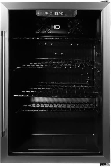 Cervejeira Expositor Vertical HQ Vidro Duplo 125 Litros Preta e Inox HQ-125CEVPV (220, Volts)