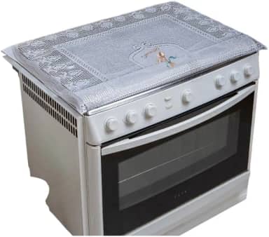 Capa de Fogão 6 Bocas Rendada Estampada (Talheres)