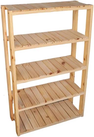 Estante Organizadora Para Plantas 5 Prateleiras Em Madeira Pinus - Suporte Para Vasos E DecoraçãO