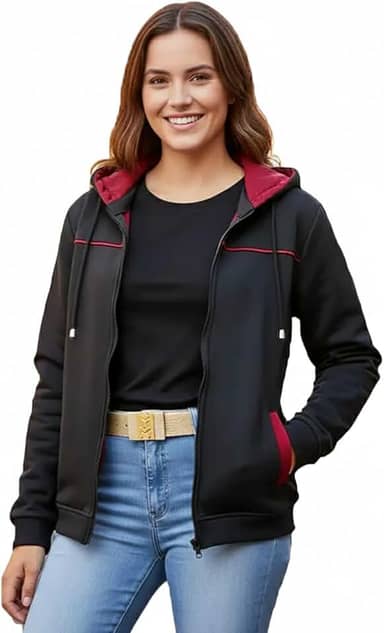 Casaco de frio Moletom Grosso Todo Forrado Feminino