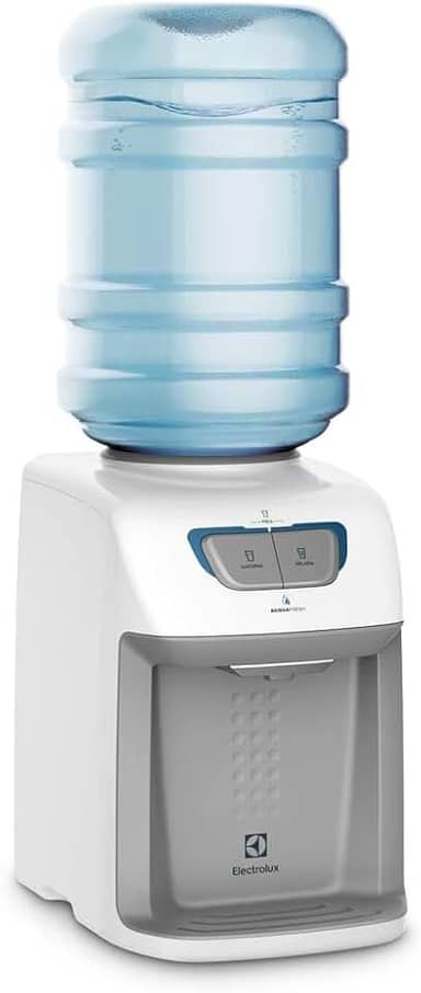Bebedouro de Água Gelada Fria e Natural Elétrico Eletronico placa Electrolux para galao Bivolt Branco BE11B