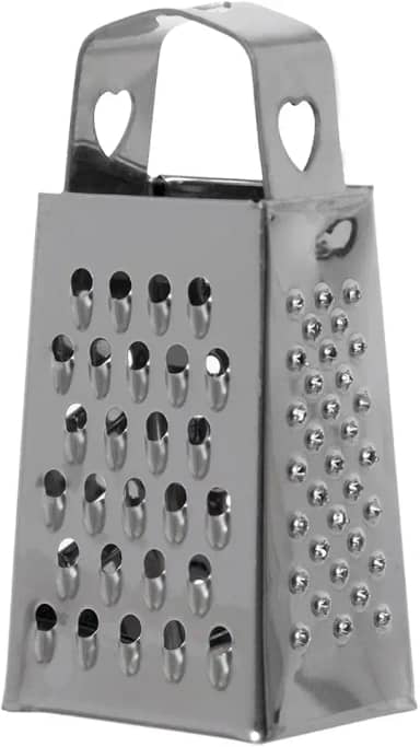 Mimo Style Ralador em Inox, 4 Faces, Feito Inteiramente de Aço Inoxidável, Lâminas Afiadas, Ergonomicamente Projetado, Ideal Para Queijo Parmesão, Vegetais, Gengibre, entre outros alimentos