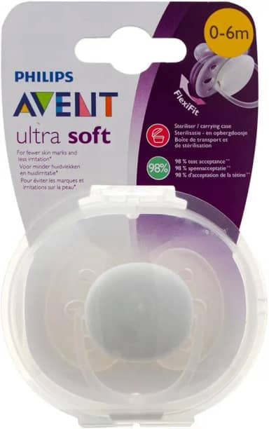 Chupeta Ultra Soft Unitária Branca Philips Avent 0-6M