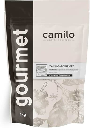 Café Camilo Gourmet 1 kg em grãos – 100% Arábica, torra escura com notas de chocolate e amêndoas