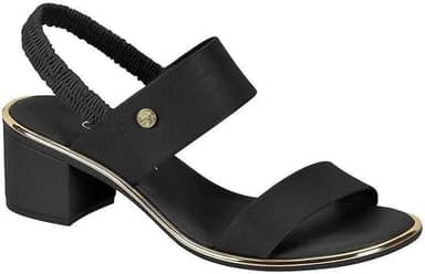 Sandália Salto Bloco Feminino Salto Baixo 8379.221 Preto Tamanho Único