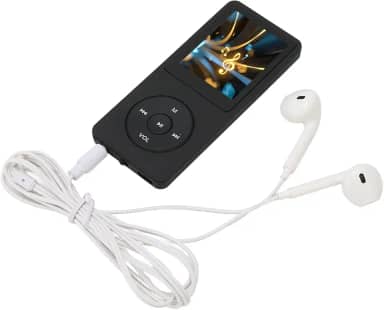 Leitor de MP3 MP4 8 GB de memória 64 GB expansível, reprodução de 30 horas, leve e portátil, fácil de usar, qualidade de som sem perdas, suporta vários formatos (preto)