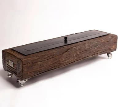 Lareira Ecológica Madeira Portátil (Black 80cm)