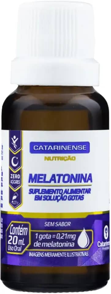Melatonina em Gotas 0,21mg por Gota - Catarinense 20ml Sem Sabor