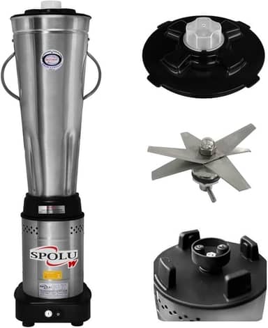 Liquidificador Industrial Baixa Rotação Spolu 10 L Inox Bivolt