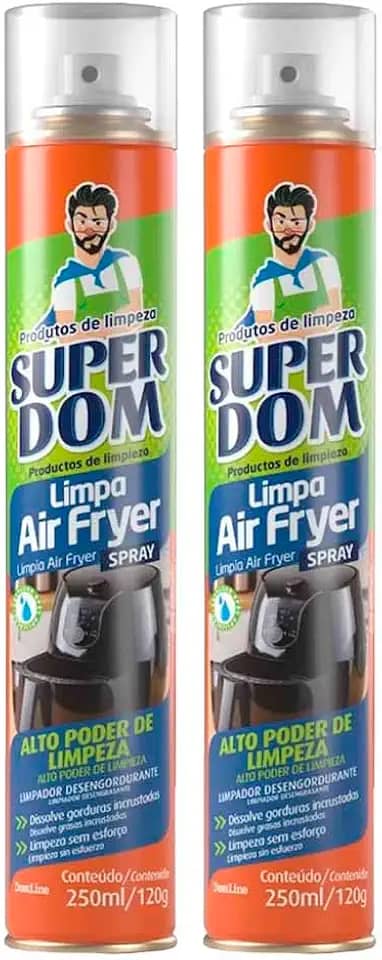 Kit 2 Limpa Air Fryer Super Dom 250ml Desengordurante