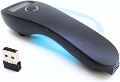 Mini Leitor Código Barras Bolso Sem Fio 1D 2D QR Code Bluetooth Cor Azul-celeste Tipo De Conector Do Cabo Usb 5v para Tablet iPhone iPad Android iOS PC POS