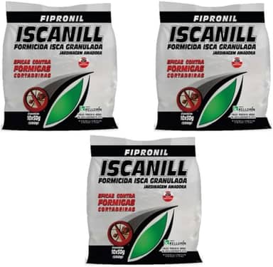 3 Pacotes Iscanill Isca Granulada Para Formigas Cortadeiras Formicida kelldrin 10x50g (1,5kg)