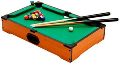 Mesa de Bilhar Mini Sinuca Snooker Portátil 31x51cm Completa com Tacos de Madeira e Bolas
