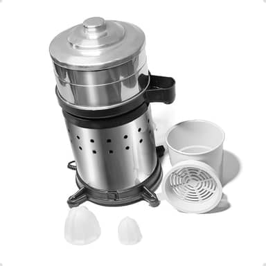 Espremedor de Frutas Industrial Inox Bivolt 500W – Extrator de Sucos de Laranja e Limão para Cozinhas, Bares e Restaurantes
