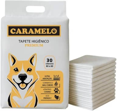 Tapete Higiênico Pet Caramelo 80x60 – 30 Unidades | Ultra Absorvente, Antiodor, Vedação Total | Para Cães Filhotes e Adultos