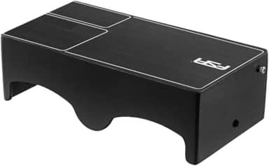 Cajon de Colo com Bongo Acoplado Híbrido 2 em 1 Encaixe Para Correia Profissional Com Captação Plug and Play CAJON DE COLO HIBRIDO PRETO FCB21