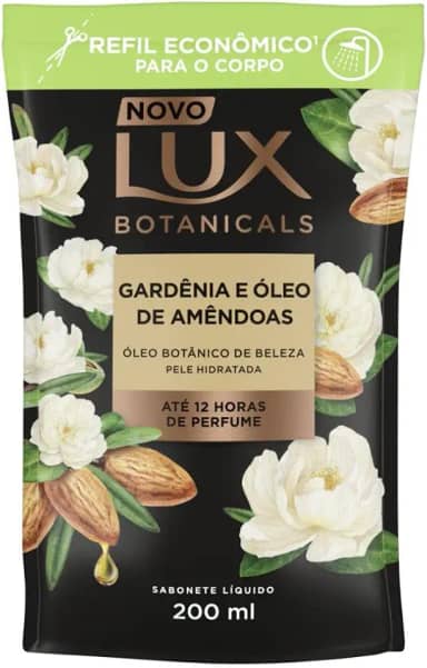 Sabonete Líquido Refil Gardênia e Óleo de Amêndoas 200Ml - Lux