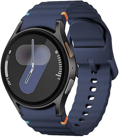 Pulseira esportiva para Samsung Galaxy Watch 7 6 5 de 40 mm e 44 mm, pulseira de silicone macio sem lacunas para Samsung Galaxy Watch 4/FE de 40 mm e 44 mm/4e 6 Classic 47 mm, 43 mm, 46 mm, 42 mm/5