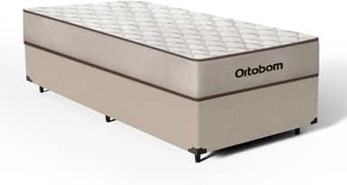 Cama Box com Colchão de Espuma D60 Ortobom Force Dream (Bege, Solteiro)