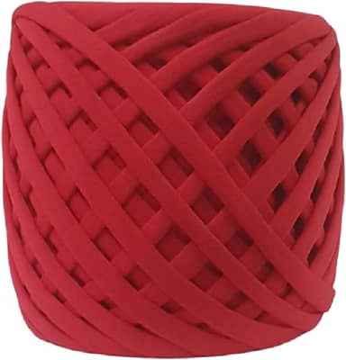 Fio de Malha Dalia Premium 500g – Espessura 33mm, Anti-Pilling, para Crochê, Tricô e Bolsas Artesanais (5001-Vermelho)