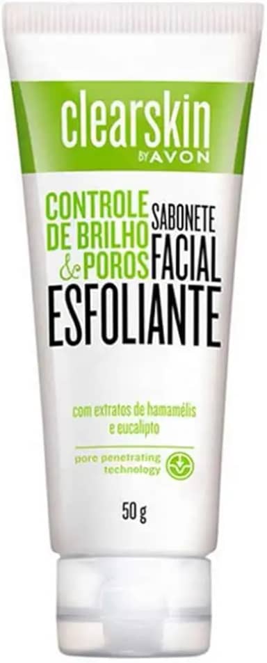 Sabonete Facial Esfoliante Clearskin by Avon, 50g, Com Extratos de Bananada e Eucalipto