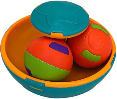 Pião Gira Ball com 2 Bolinhas Chocalho