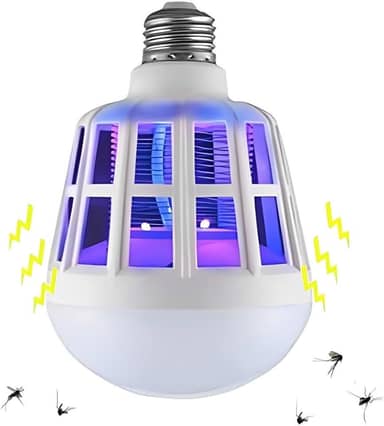 【Lâmpada Mata Mosquito Elétrica 15W 220V】Armadilha Luz UV Contra Insetos, Repelente Eletrônico para Mosquitos, Pernilongos e Insetos Voadores,Portátil USB, Proteção Para Ambientes