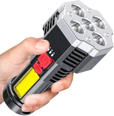 Lanterna MAIS forte do mundo Led Potente 1500m 4 Recarregável Usb Portátil Ultra Brilhante Com Uso Externo De Longo