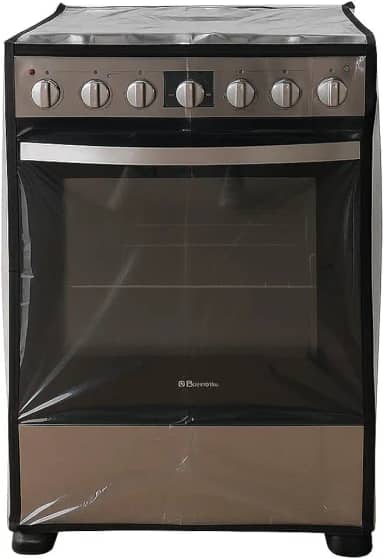 Capa Protetora para Fogão 4 Bocas em Plástico Cristal Transparente Reforçado com Viés Preto – Proteção Contra Poeira, Gordura e Manchas – Ideal para Áreas Gourmet e Varandas – 90x55x65 cm