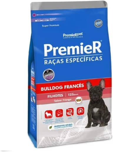 Ração Premier Raças Específicas Bulldog Francês para Cães Filhotes 2,5kg