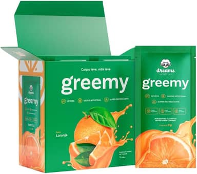 Greemy Green Juice - Suco Verde em Pó Concentrado em Sachê - Blend de Vegetais, Fibras e Enzimas Digestivas