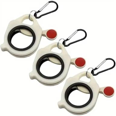 Organizador de abraçadeiras fluorescentes, 3 peças, ferramentas de armazenamento de plástico durável, suporte de gravata portátil, organizador prático de alça de cabo de fiação