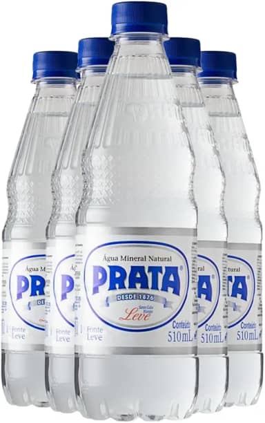 Kit 12 Água Prata Mineral Sem Gás Leve Pet 510ml Pack