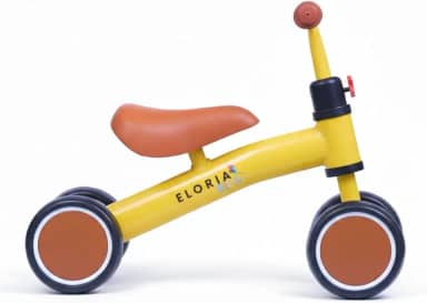 Bicicleta de Equilíbrio Infantil Sem Pedal – Para Crianças a Partir de 1 Ano | Desenvolve Coordenação Motora e Equilíbrio | Leve, Segura e Ideal Para Uso Interno e Externo (amarelo)