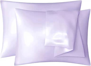 Par de Fronhas de Cetim Antifrizz Premium (Lilás)