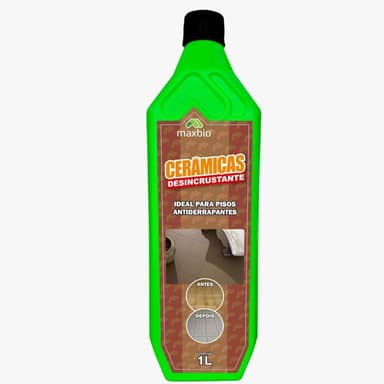 LIMPA CERAMICAS DESINCRUSTANTES 1LT MAXBIO POS OBRA LIMPEZA PESADA IDEAL PISO ANTIDERRAPANTE