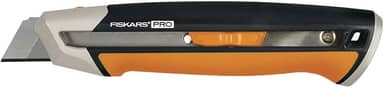 Estilete Fiskars 770220-1001 Pro, lâmina segmentada, 25 mm, laranja/preto