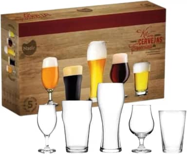 Conjunto 5 Copos de Cervejas Especiais Nadir