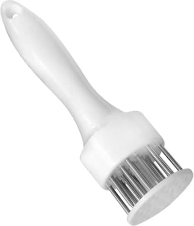 Amaciador de Carne Manual em Aço Inox, Batedor de Bifes com Furador, Utensílio Cozinha, Churrasco (BRANCO)