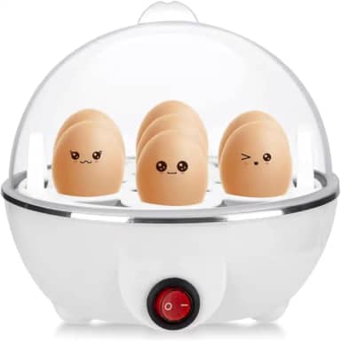 Cozedor Elétrico a Vapor 110V – Premium Portátil para Ovos, Legumes e Vegetais com Cozimento Automático Rápido