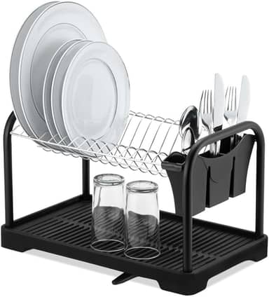 Escorredor Master Duplo Arthi | Design,Tendência e Inovação | Área Ampla para Acomodar Louça | Desmontável e Montagem Sem Ferramentas | Bica Giratória 360º para Drenagem De Agua