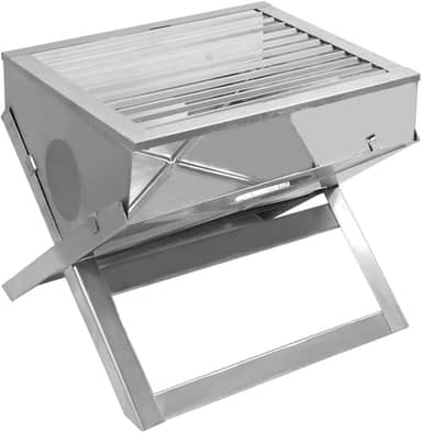 Churrasqueira a Carvão Maleta Dobrável Toda em Aço Inox Alfa