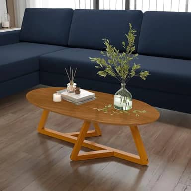 Mesa de Centro Classic Sala Tebarrot Nature pés madeira maciça