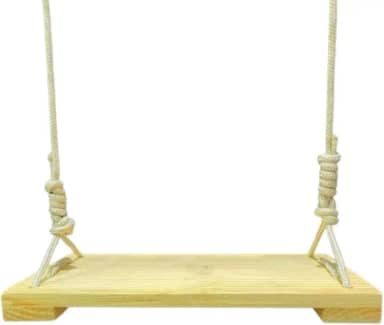 Balanço Em Madeira Com Reforço Infantil E Adulto + Corda 8m Até 200kg
