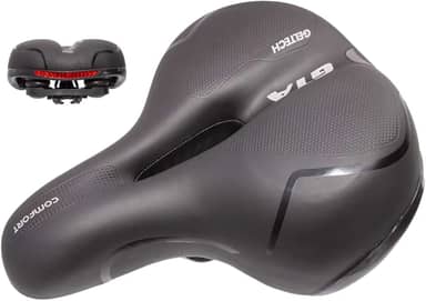 Banco Selim de Bicicleta Gel Confortável Macio 2 Molas Vazado