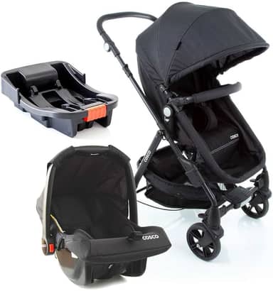 Cosco Kids, Travel System Poppy Trio, Preto Mescla