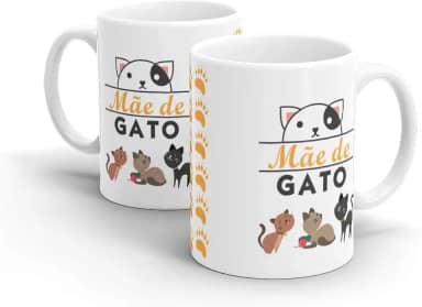 Caneca Cerâmica Mãe de Gato
