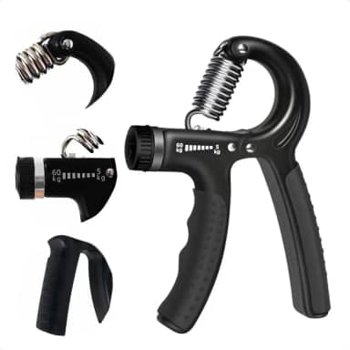 Hand Grip Ajustável Premium 5-60kg Fortalecedor Mãos Punhos Antebraços Treino Fitness Fisioterapia Pegada Esporte