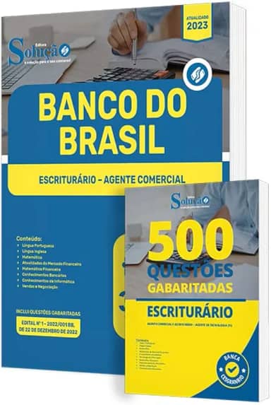 Combo Banco Do Brasil Apostila + Livro Questões Gabaritadas
